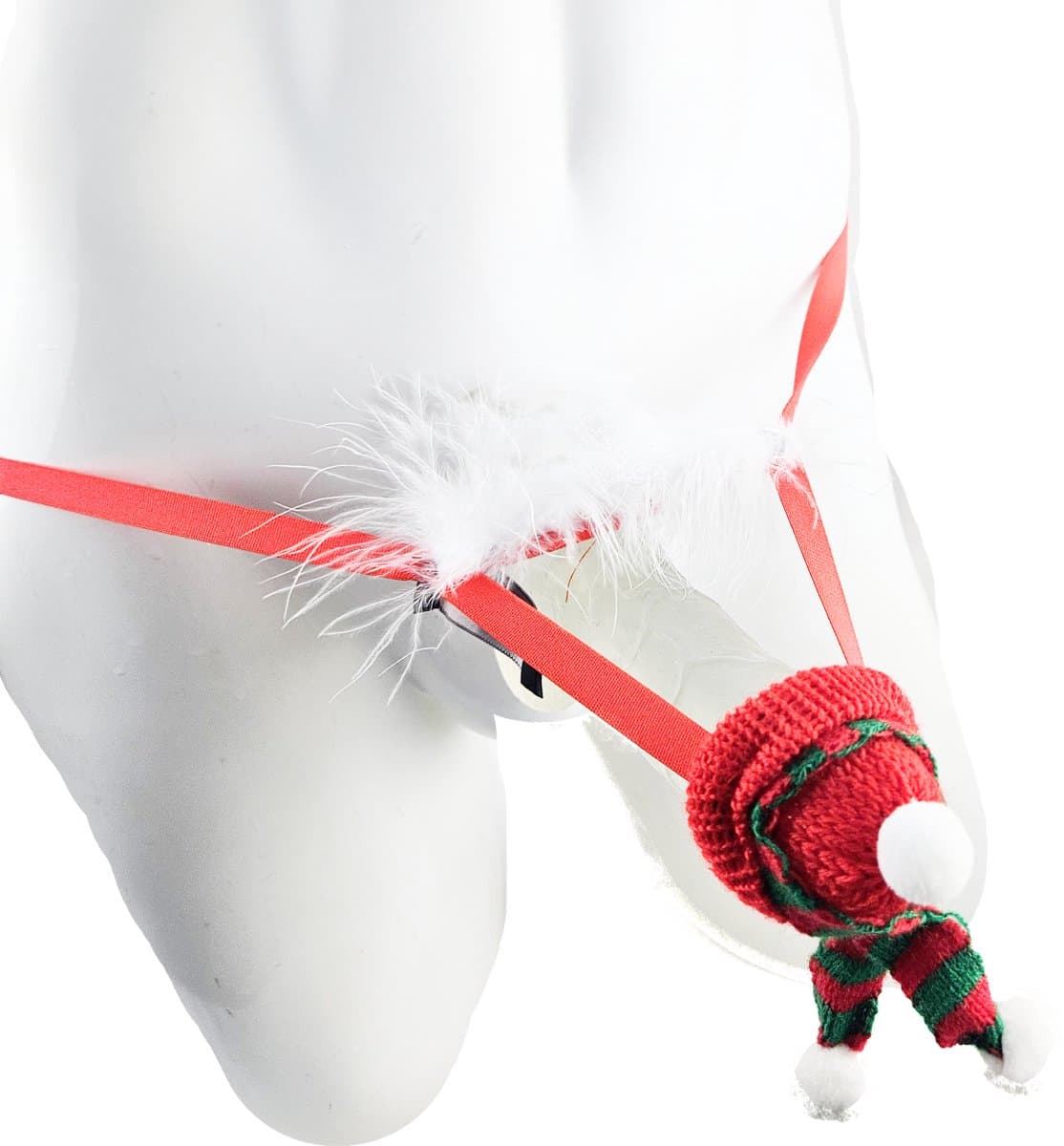 BamBella ® - string bongage - maat Onesize S M L - Sexy slip erotische onderbroek valentijnsdag kerst doorzichtig rollenspel rood kleding voor mannen — afbeelding 1
