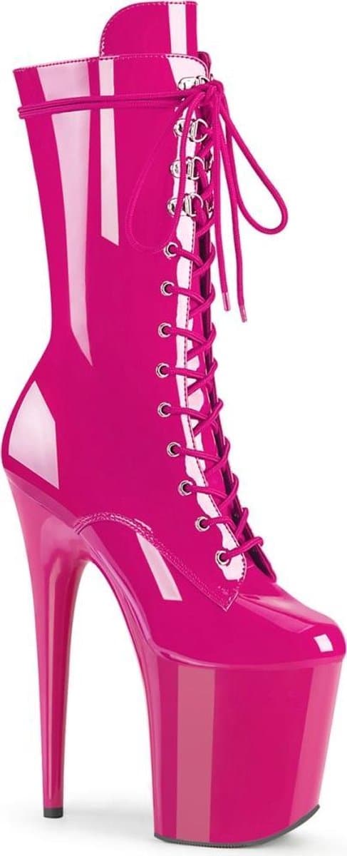 Pleaser - FLAMINGO-1050 Plateau Laarzen - Paaldans schoenen - 37 Shoes - Roze — afbeelding 1