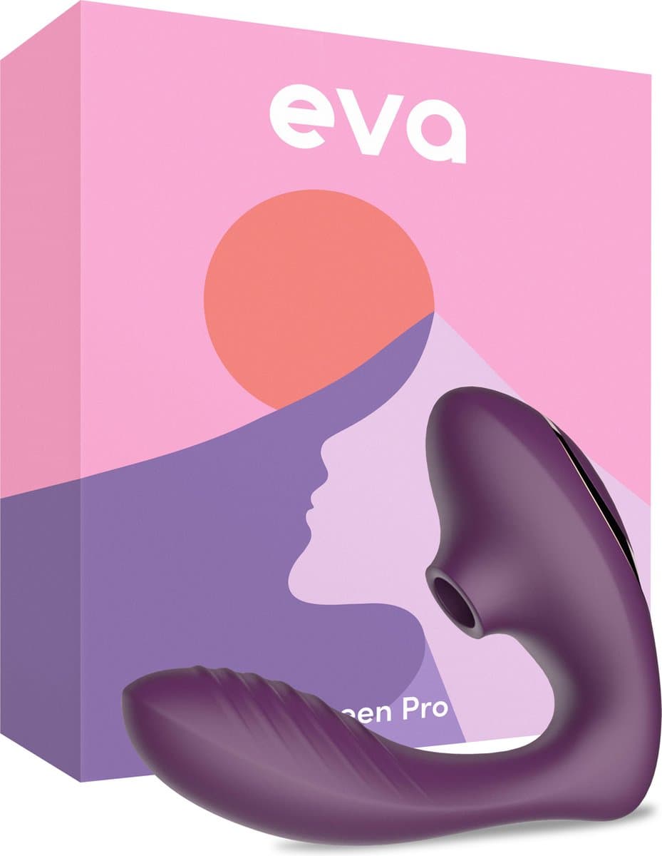 Eva® Queen Pro - Vibrator voor Vrouwen - Luchtdruk Sex Toy - G-Spot Stimulator & Clitoris Satisfyer - Seksspeeltjes voor Koppels - Dildo Vibrator - Realistisch - Erotische Audio - Sex Toys voor Vrouwen - Cadeau voor vrouw - Deep Purple — afbeelding 1