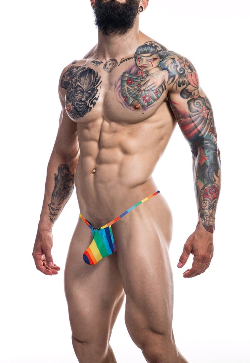 Cut4Men - Herenstring met Penis Pouch - Rainbow S/M — afbeelding 1