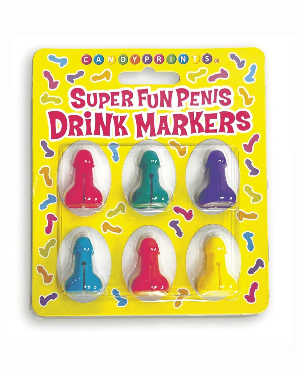 Little Genie - Grappig & Fout - Fop cadeau - Carnaval - Vrijgezellenfeest - Kado artikel - Thema Feest - Super leuke penis-siliconen drinkmarkeringen — afbeelding 1