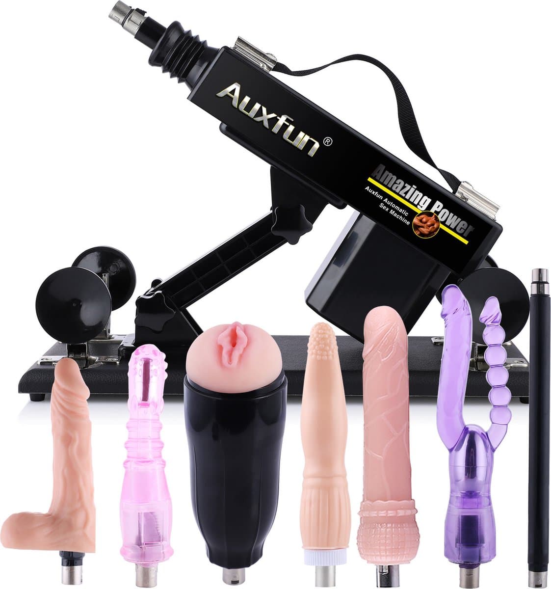 Auxfun® Basic Sexmachine Pakket Rémy Voor hem en haar! — afbeelding 1