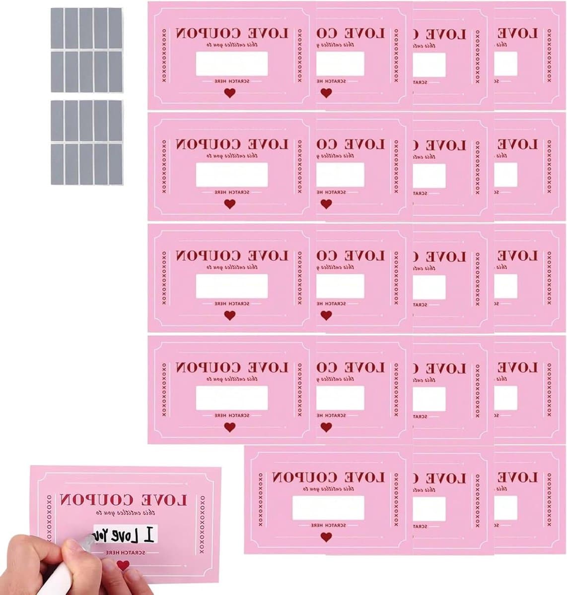 Kraskaarten voor Koppels - Romantische Coupons - Relatie Verrijken - 20 Thematische Interactiescenario's - 15 x 12 x 1.2 cm — afbeelding 1