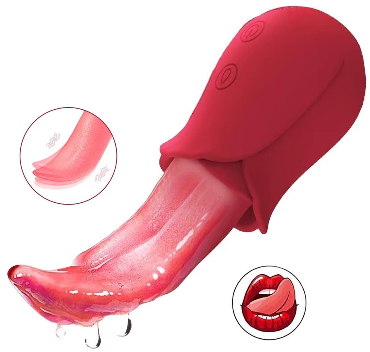 Tong vibrator voor vrouwen - Likende Tong Vibrator - Clitoris Zuiger - Likkende vibrator - Dildo Vibrator - Likkende Tong - Bef Vibrator - Clitoris Stimulator - Sex Toys voor vrouwen - 10 standen - Siliconen - Voor hem - Voor haar — afbeelding 1