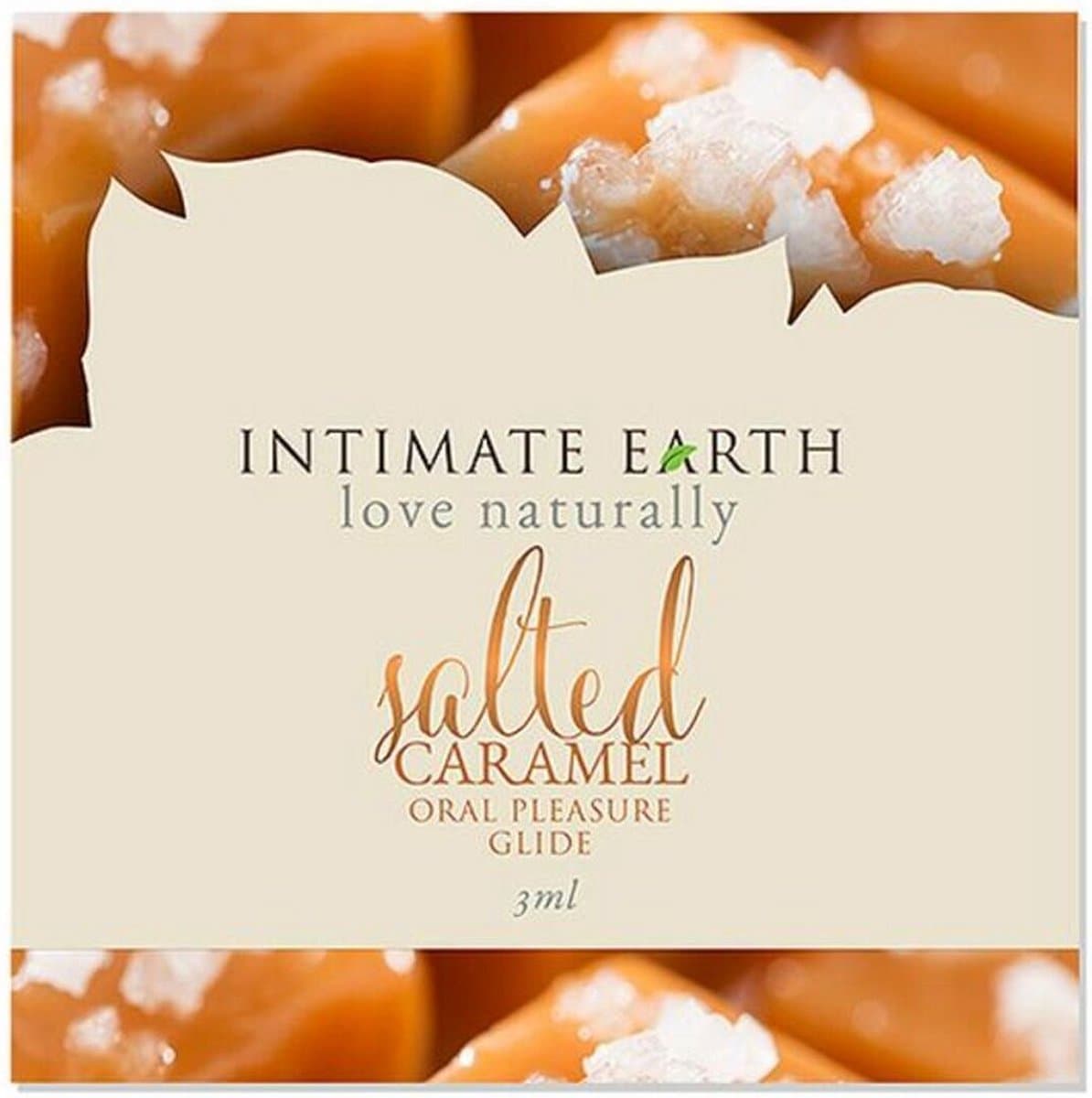 Intimate Earth - Natural Flavors Glide Gezouten Caramel Foil 3 ml — afbeelding 1