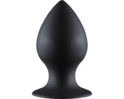 Lola Toys - BackDoor Black Edition - Thick Anal Plug - Dikke grote ronde buttplug met zuignap - Anaalplug - M - 9.5cm x 4.7cm - Zwart