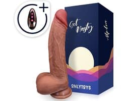 ONLYTOYS® Alpha - Premium 3 In 1 Stotende Dildo Met Zuignap - Vibrator Realistisch Met Afstandsbediening & Warmtefunctie - Vibrators Voor Koppels & Vrouwen