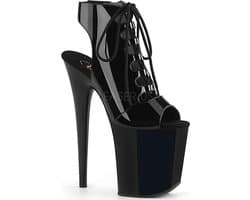 Pleaser - FLAMINGO-800-20 Plateau Laarzen, Paaldans schoenen - Paaldans schoenen - 37 Shoes - Zwart
