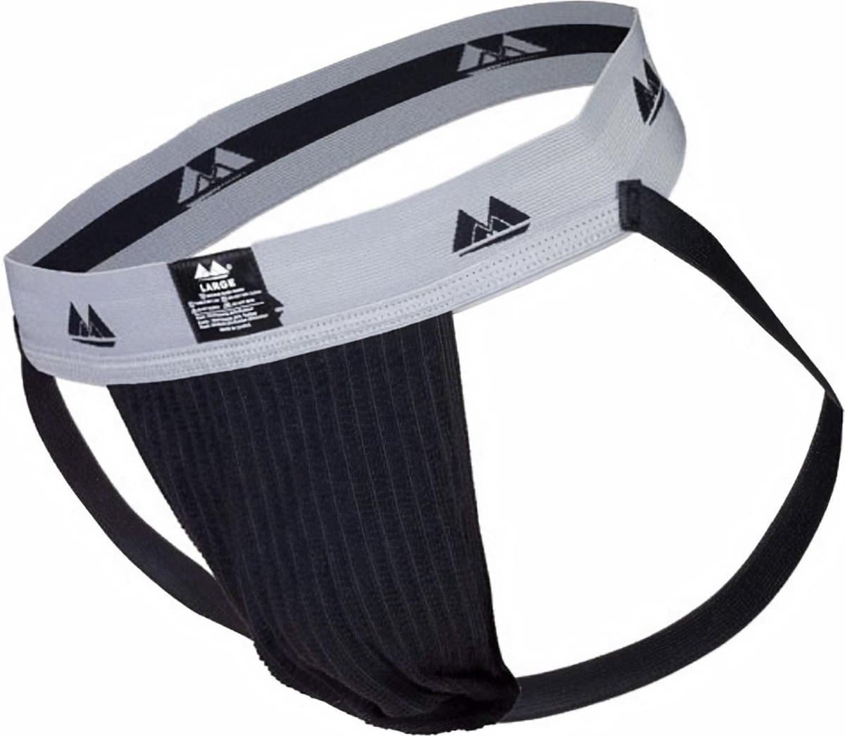 MM Sports Original Edition Swimmer/Jogger Jockstrap 2 inch Black - MAAT XL - Heren Ondergoed - Jockstrap voor Man - Mannen Jock — afbeelding 1