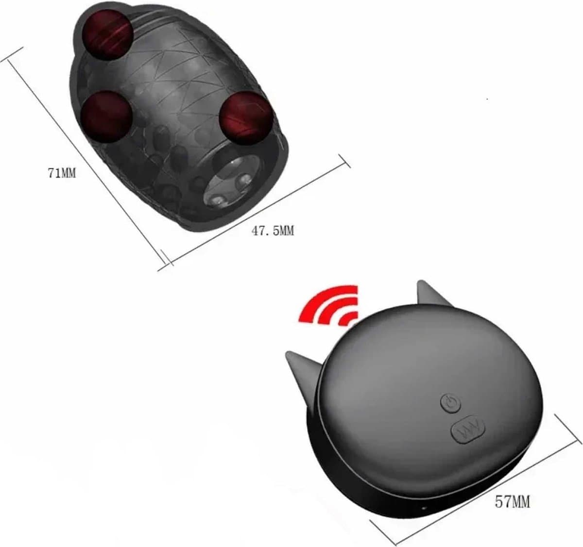 Dop Vibrator - Penis - Eikel - Oprekbaar - Masturbator - incl afstandsbediening en oplader — afbeelding 1