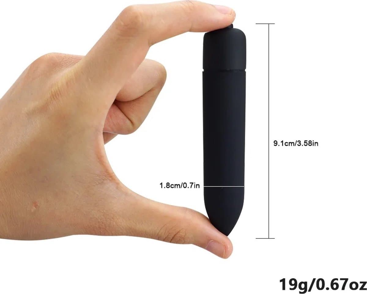 Mini-Vibrator Bullet | Waterdicht | G-Spot | Clitoris stimulator | zwart — afbeelding 1