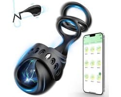 Daity Cockring Vibrerend – Oplaadbare Penisvibrator en Masturbator – Waterdicht en Comfortabel – Voor Mannen – Seksspeeltjes met App Afstandsbediening