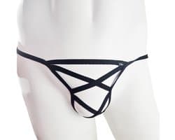 BamBella ® - String bondage - maat Onesize S M L - zwart Sexy erotische heren onderbroek mannen