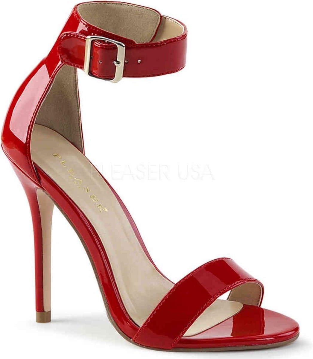 EU 46 = US 15 | AMUSE-10 | 5 Heel, Closed Back Sandal w/ Buckled Ankle Strap — afbeelding 1