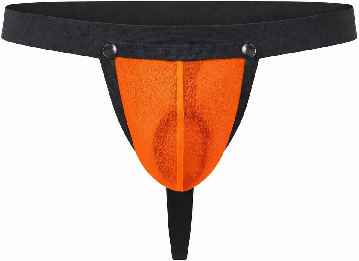 MODUS VIVENDI C-Ring Pleasure Thong Orange - MAAT XL - Erotisch Heren Ondergoed - String voor Man - Sexy mannen String — afbeelding 1