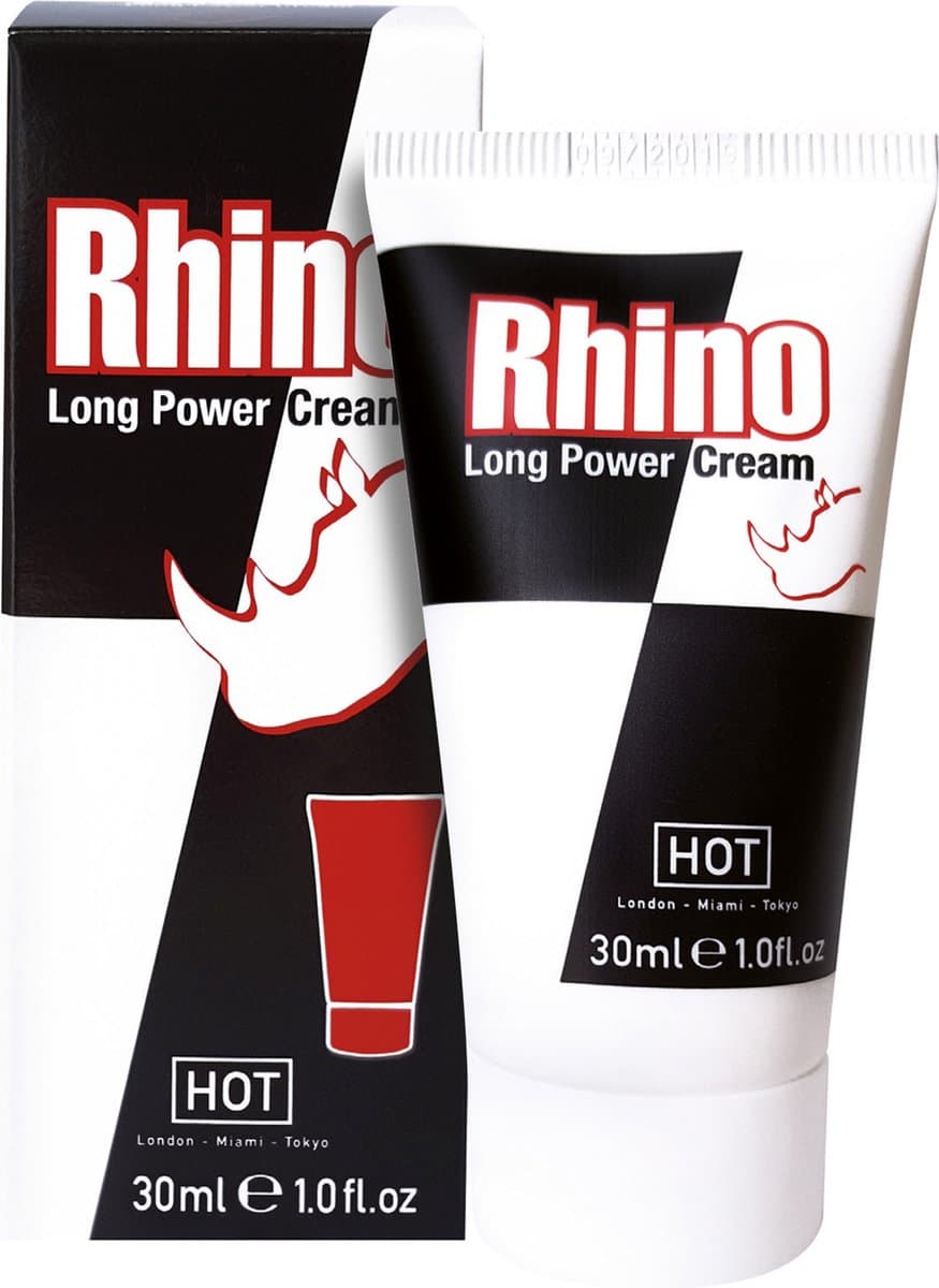 Hot Rhino Long Power Cream - 30 ml - Delay Cream — afbeelding 1