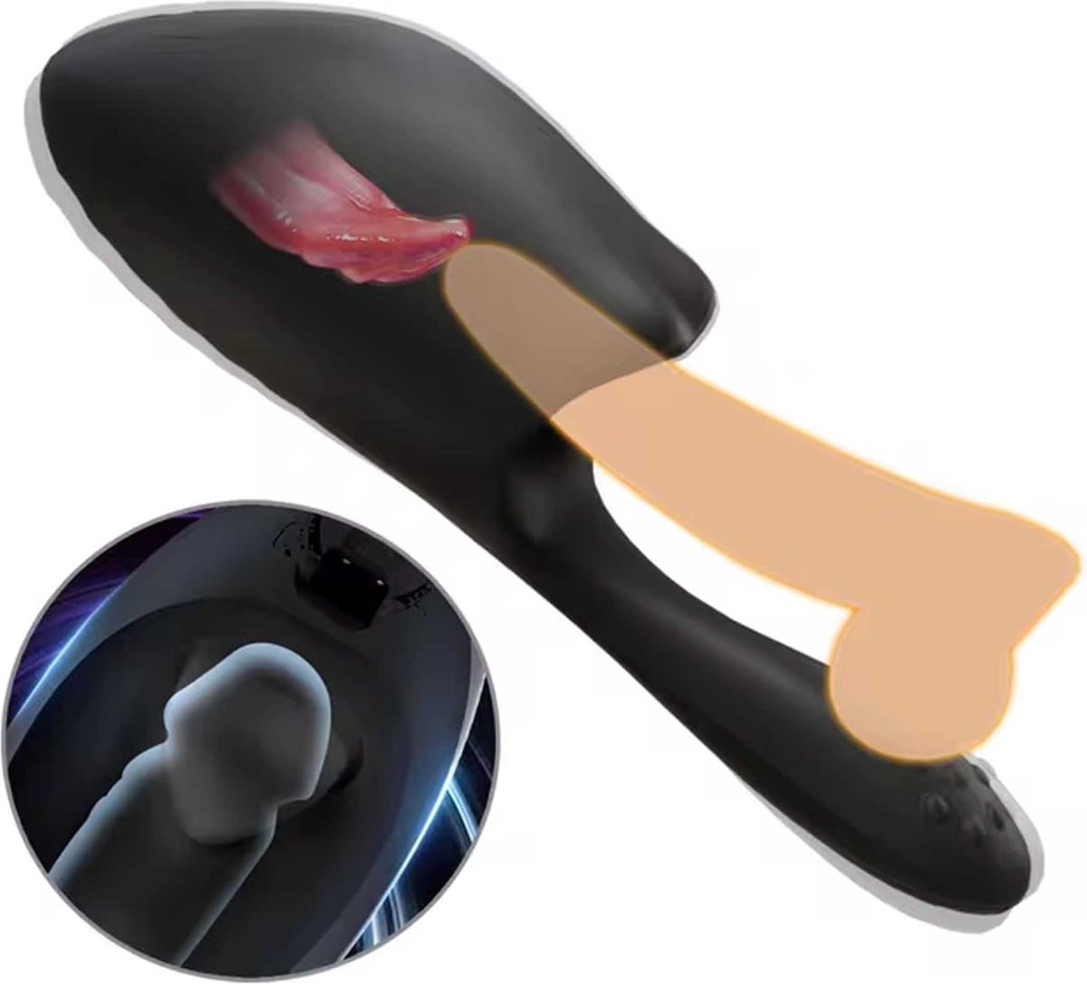 Mannen masturbator - Scrotum en testikel vibratie - Tong — afbeelding 1