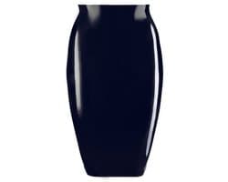 LateX – Latex Rok Wetlook en Extreem Spannend voor Feesten Taille Hoog en Knie Lang– Maat L – Zwart
