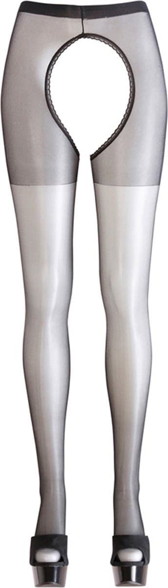 Cottelli Collection – Erotische Kousen met Open Kruis Ontwerp voor een Toegankelijk Seksuele Benadering – Maat S/M - Zwart — afbeelding 1