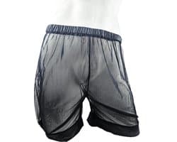 BamBella ® - Boxer short -Maat L/XL Sexy Zwart Erotische kant doorzichtige onderbroek Heren