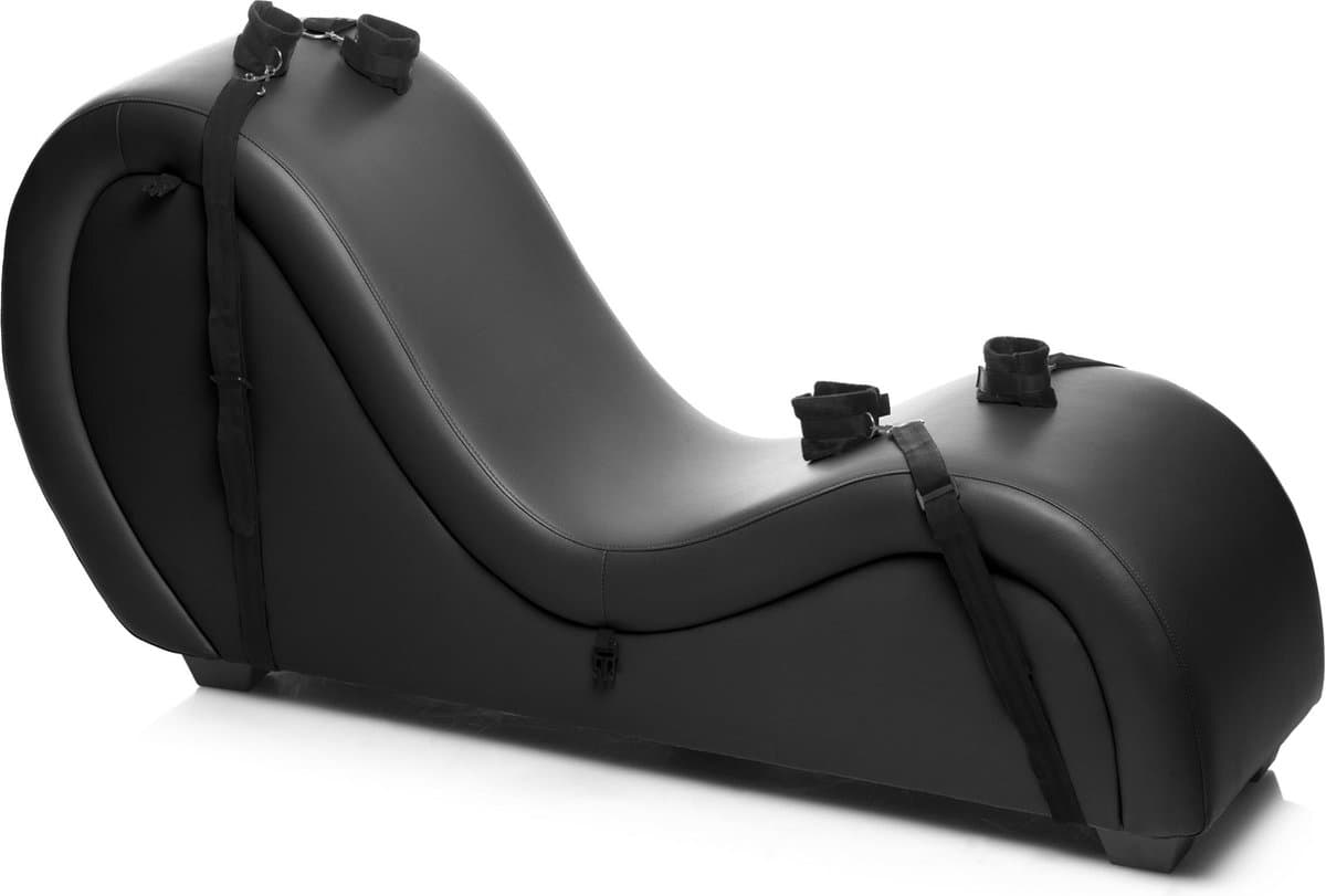 Kinky Seks Sofa Met Boeien en Positie Kussens - Zwart — afbeelding 1