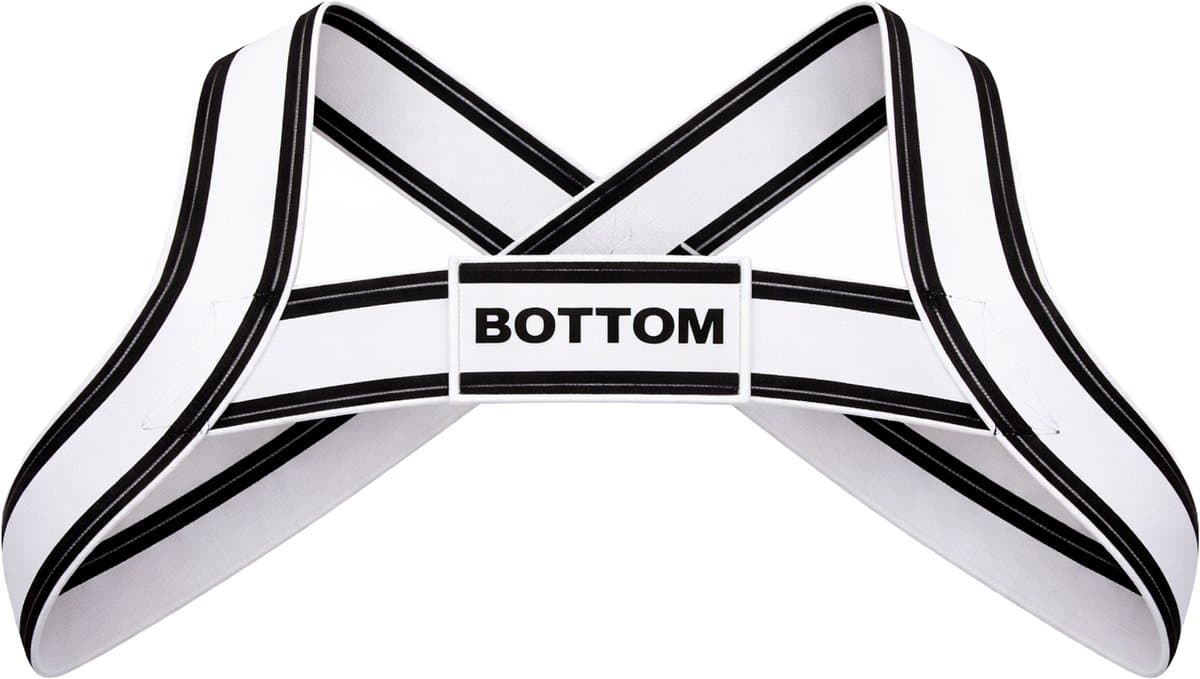 Barcode Berlin Harness BOTTOM White-Black - MAAT L — afbeelding 1