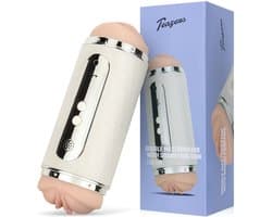 Teazers - Elektrische Masturbator - Dubbelzijdige Masturbator - Oplaadbaar - Sex Toys voor Mannen - Masturbator voor Man - Pocket Pussy - Masturbators - Wit
