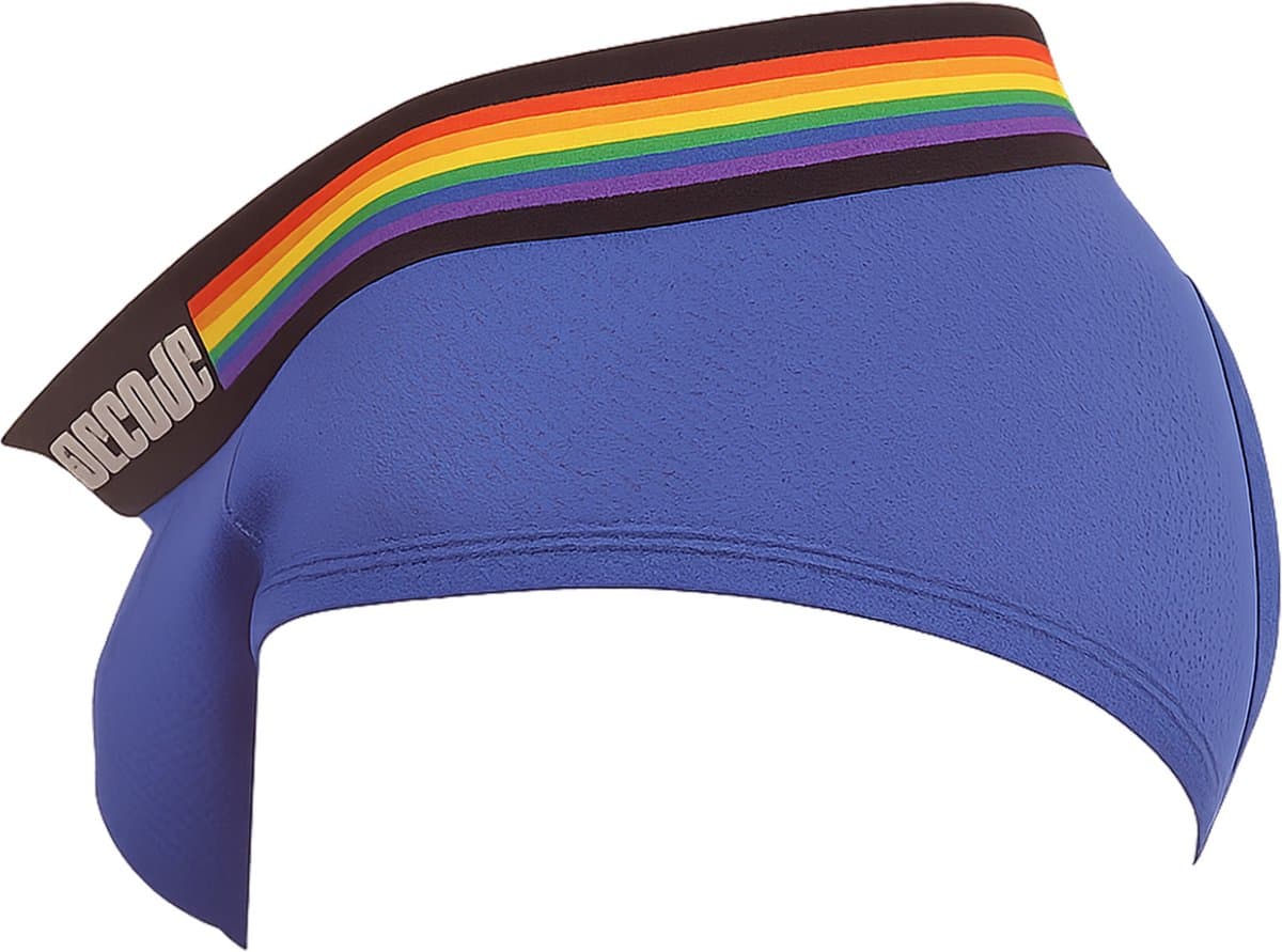 Barcode Berlin Backless Brief Pride Royal - MAAT S - Erotisch Heren Ondergoed - Slip voor Man - Sexy mannen Slip — afbeelding 1