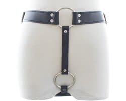 Nooitmeersaai - Harnas Vrouw - Harnas Man - Leer - Strap-On Harnas Voor Interne Dildo - BDSM - Verstelbaar - Bondage Harnas
