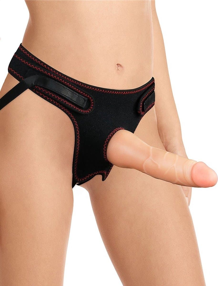 Nooitmeersaai - Easy Strap-On blanke voorbinddildo - 19 cm — afbeelding 1