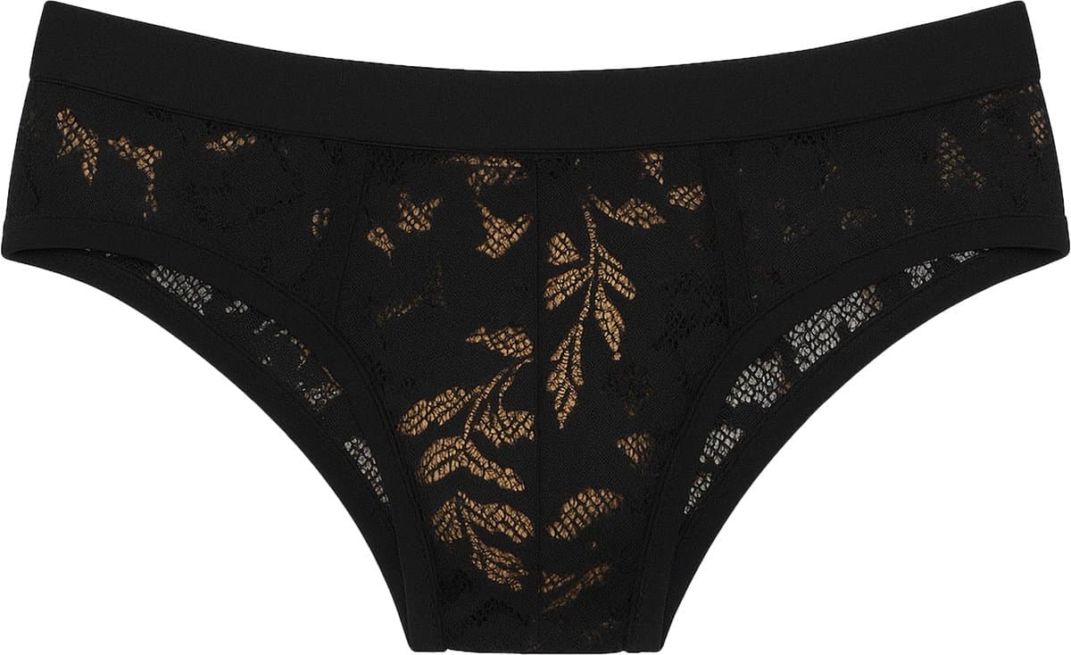 MODUS VIVENDI Floral Lace Classic Brief Black - MAAT L - Erotisch Heren Ondergoed - Slip voor Man - Sexy mannen Slip — afbeelding 1