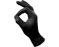 Wegwerp handschoenen - Nitril handschoenen - Zwart - M - Poedervrij - 100 stuks