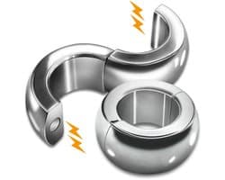 Magnetische ovalen ballstretcher 30 mm - ballenspreider -metaal - rvs - cockring