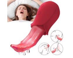 Tong Vibrator - Likende Tong Vibrator - Uzzy M.F - Clitoris Zuiger - Dildo Vibrator - Likkende Tong - Bef Vibrator - Clitoris Stimulator - Sex Toys voor vrouwen - 10 standen - Siliconen - Voor hem - Voor haar