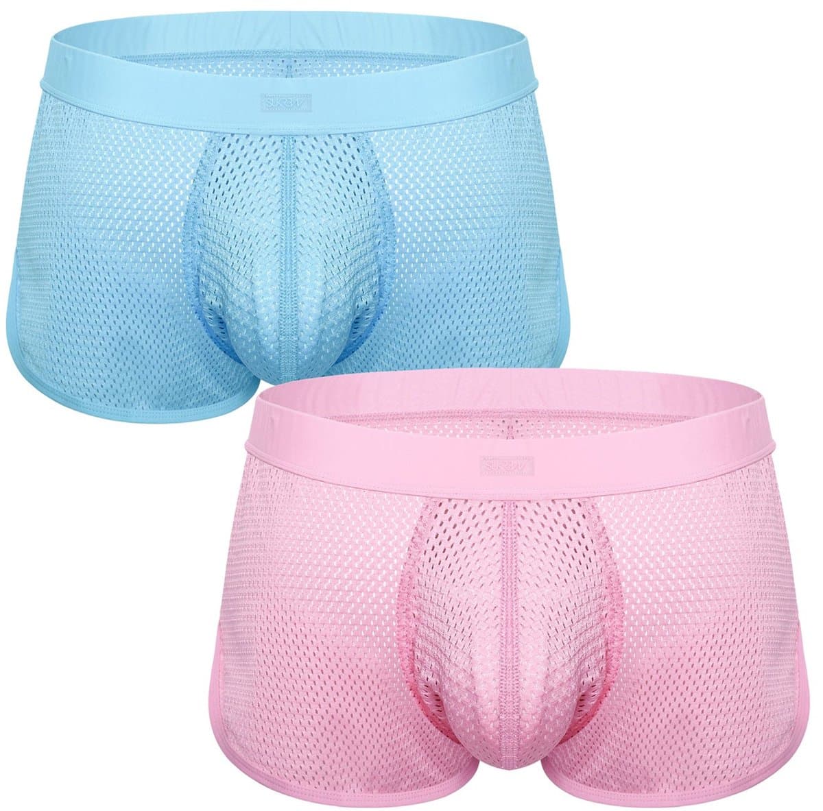 SUKREW Net Shorts Multipack 1x Breeze Blue + 1x Summer Pink - MAAT M — afbeelding 1