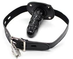 Gag Penis - Mondknevel - BDSM - Verstelbaar - 12CM - Zwart