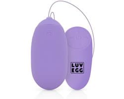 LUV EGG - Vibrerend Ei met Afstandsbediening - XL Vibratie Ei - Oplaadbaar - Waterproof - Koppeltoy - Seksspeeltje - Sex Toys voor Vrouwen - Paars