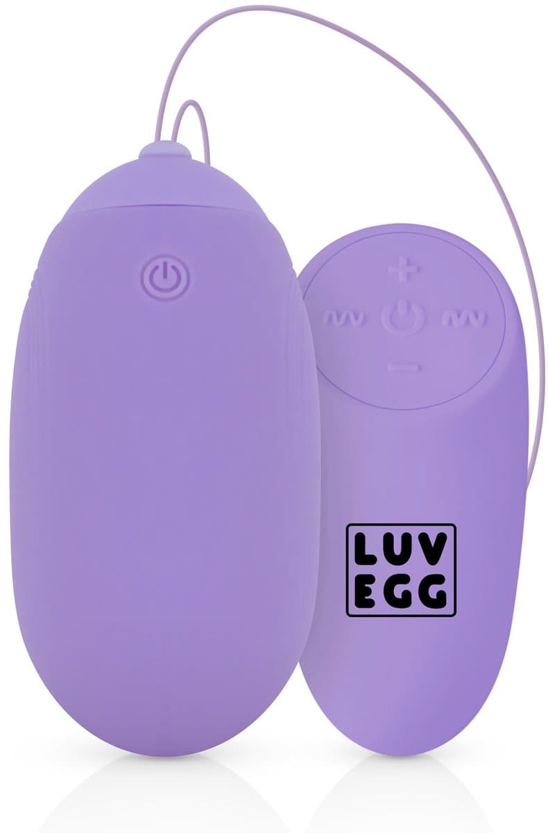 LUV EGG - Vibrerend Ei met Afstandsbediening - XL Vibratie Ei - Oplaadbaar - Waterproof - Koppeltoy - Seksspeeltje - Sex Toys voor Vrouwen - Paars — afbeelding 1