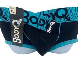 BodyQ Sexy Heren Boxershort – Zwart/Aqua – Erotische Herenlingerie – Maat M