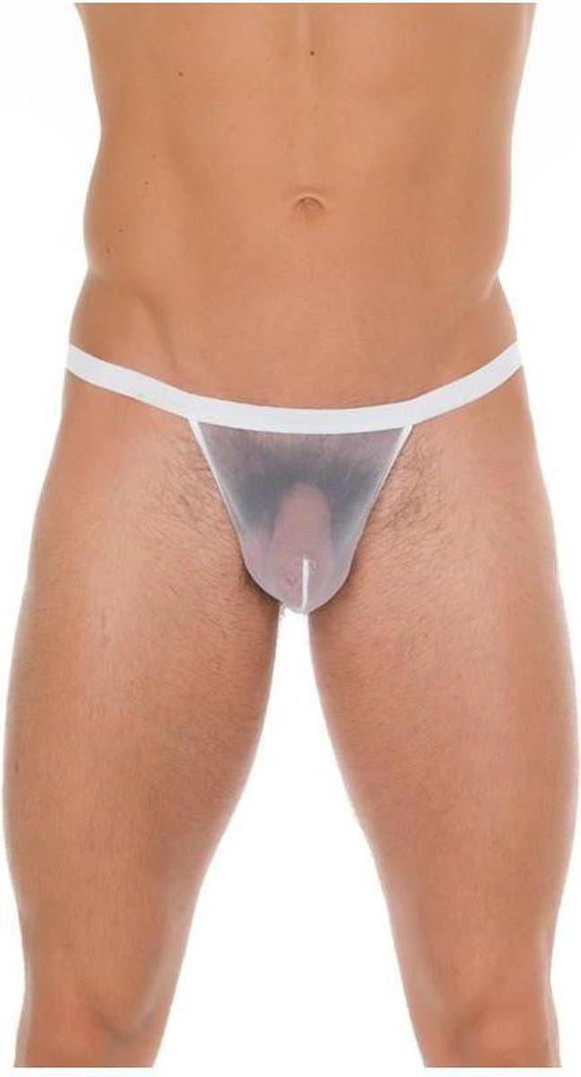 Amorable - Transparante Witte String Voor Heren - One Size - Doorzichtig — afbeelding 1