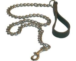 Mister B - Hondenketting - Metalen ketting met leren handvat - Dog Leash Chain
