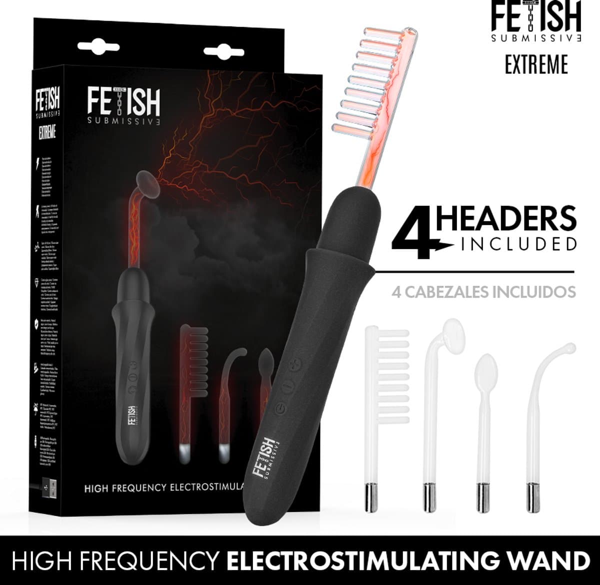Electro-Stim violet wand met accu — afbeelding 1