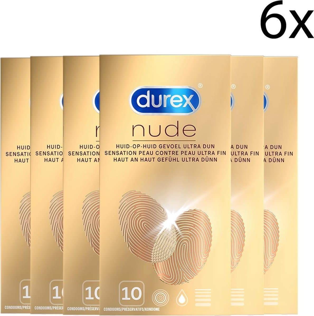 Durex Condooms Nude 10st - 6 Stuks - Voordeelverpakking — afbeelding 1
