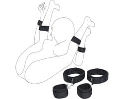 Florixa® Benenspreider bdsm - Seksspeeltjes voor Koppel – Erotiek Toys - Sex Sling – Love Swing – Zwart - 16cm x 10cm x 6cm