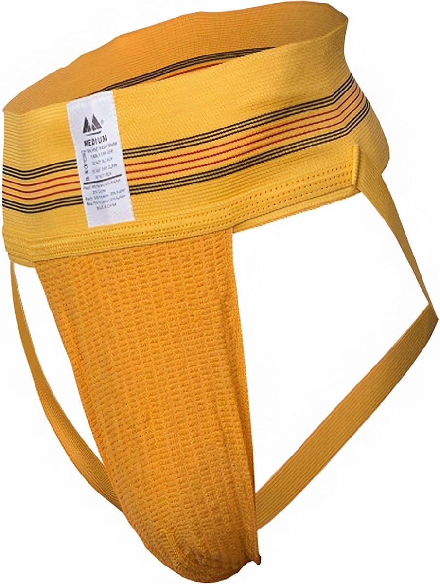MM Sports The Original No. 10 Swimmer/Jogger Jockstrap 3 inch Yellow - MAAT XL - Heren Ondergoed - Jockstrap voor Man - Mannen Jock — afbeelding 1
