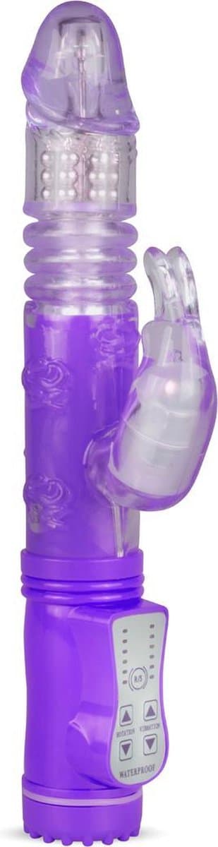 EasyToys - Stotende Rabbit Vibrator - Tarzan Vibrator - Vibrators voor Vrouwen - Sex Toys voor Vrouwen - Vibrators - G-Spot Vibrator - Clitoris Stimulator - Paars — afbeelding 1