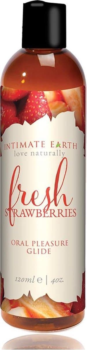 Intimate Earth - Natural Flavors Glide Verse Aardbeien 120 ml — afbeelding 1