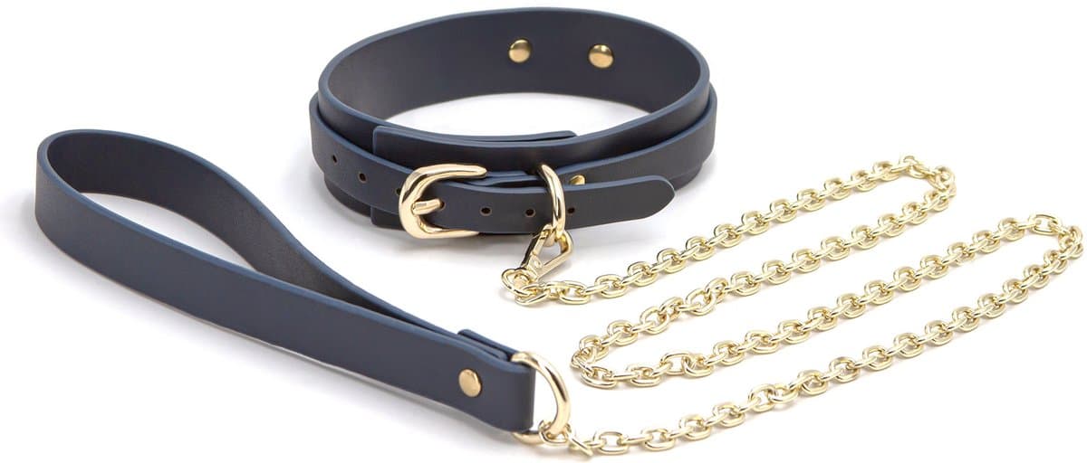 Halsband met Ketting Bondage Couture - Blauw* — afbeelding 1