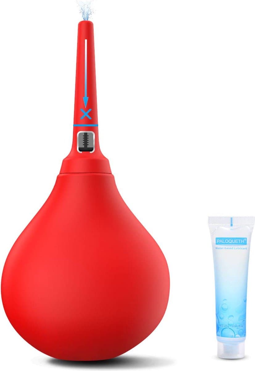 Enema Bulb Anal Douche Rood - Anaal Douche - Klysma - Enema - Anaaldouche - Anal Douche - Intieme douche — afbeelding 1