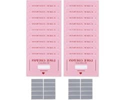 Kras Liefdes Coupons - Date Night Kaarten - Relatie Verdiepen - Speelse Koopelbinding - 20 stuks - roze